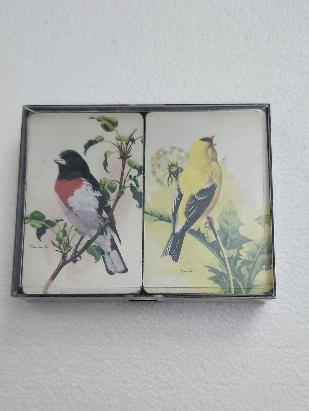 Vintage 70s Canadian Artists Collection Playing Cards In Case. 2 Packs